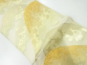 アンティーク　山並模様織出し袋帯（材料）